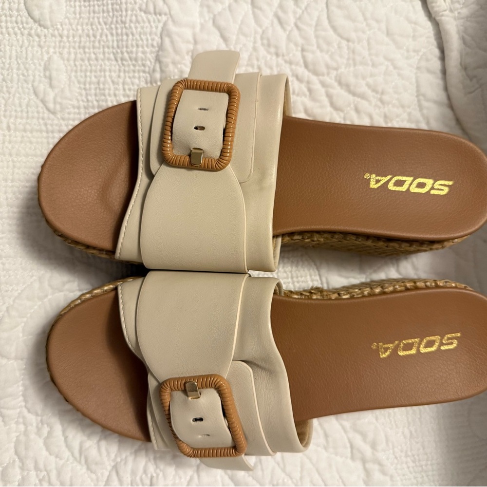 Soda slip on platform sandals